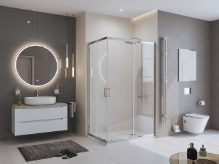 Душевой поддон из искусственного камня BelBagno Uno 180x80 TRAY-MR-UNO-AH-180/80-35-W-CR Белый